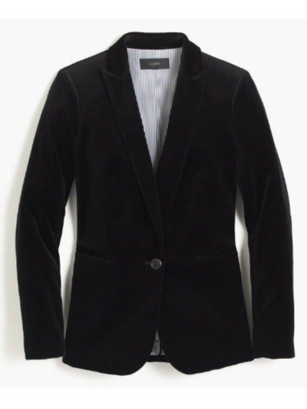 J. Crew Parke Black Blazer in Velvet Size 10